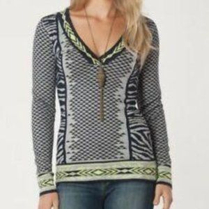 Anthropologie Hale Bob Neve Jacquard Knit Sweater